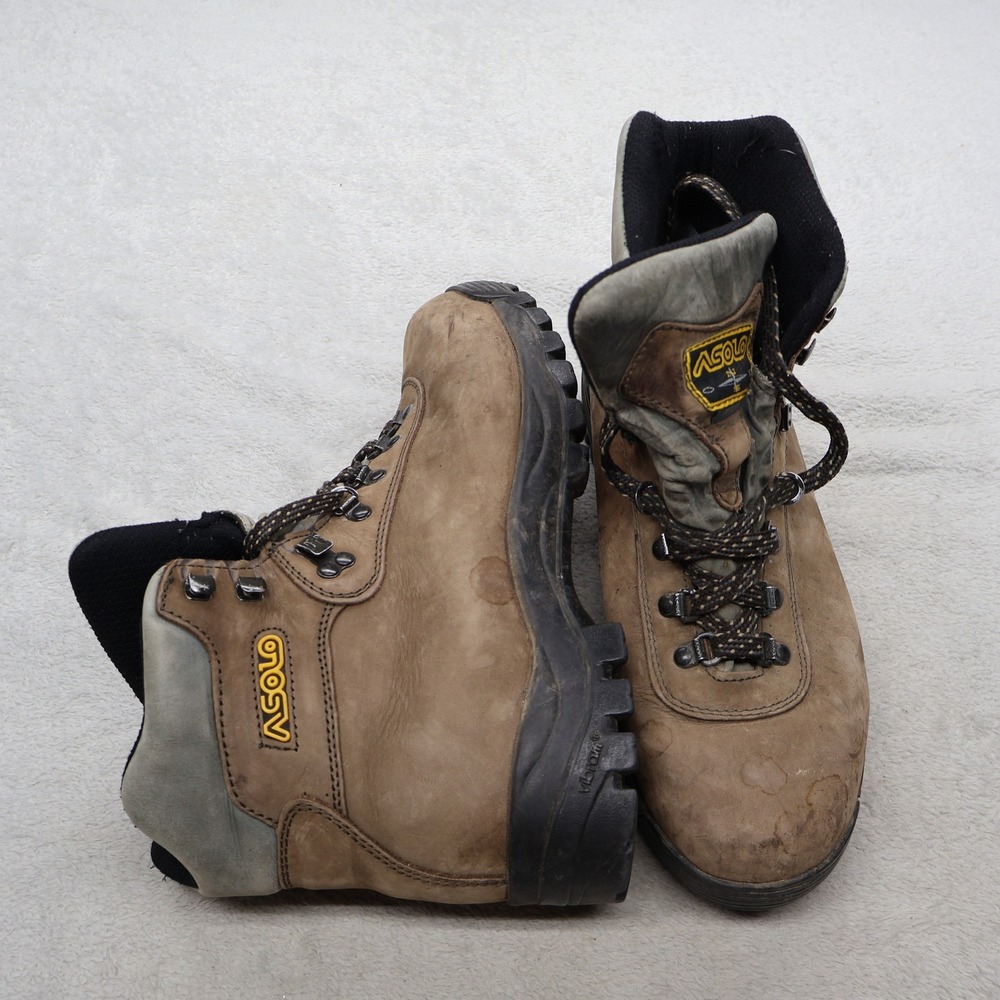 Asolo Mens 10 Hiking Boots Brown AFX 520 GTX Goretex Suede Leather Waterproof